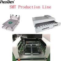 Small SMT Line Pick place machine NeoDen4 without auto Rails+T-962C reflow oven soldering machine+stencil printer PM3040